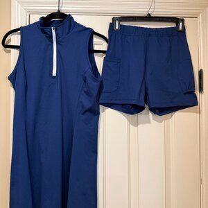 Navy Tennis Dress and Shorts Set